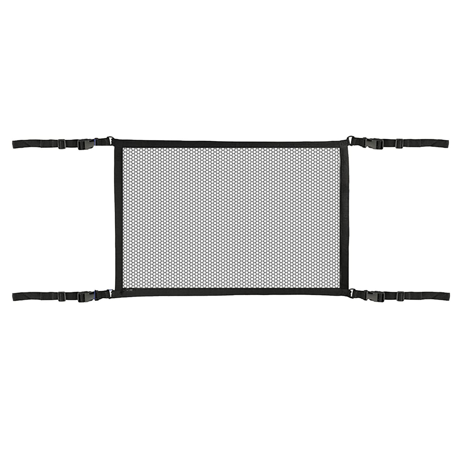 Rete Portabagagli Per Auto 90x35 Cm Per Ford Transit Custom - Nylon Con Ventose, Multiscomparti Per Tetto Interno - 4