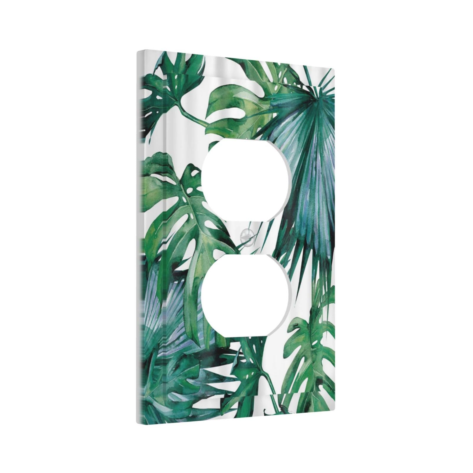 Placa de salida de 1 banda para renovar interruptores viejos con diseño de hoja de plátano