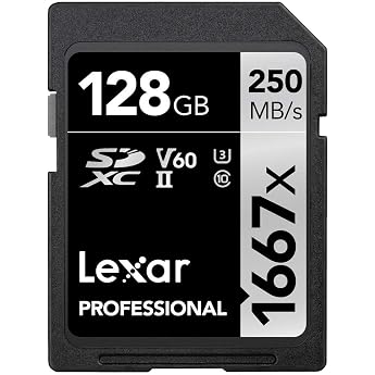 Lexar Professional 1667x 128GB SDXC UHS-II card