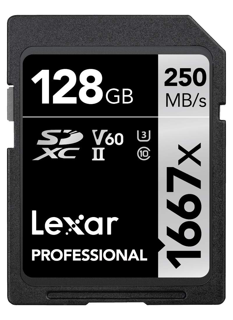 Original Lexar 1667x V60 250MB/s Flash Memory sd cards 64GB 128GB 256GB UHS-II U3 Card high speed SDXC For 3D 4K HD video 128GB