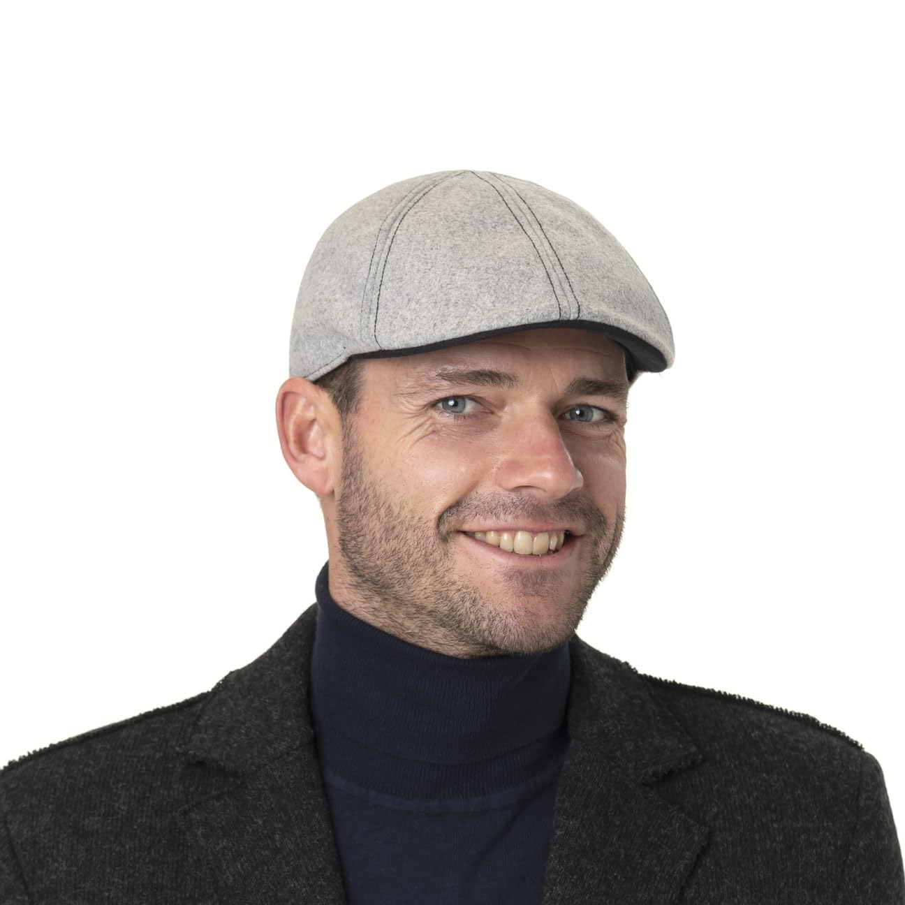 Stetson Texas Retro Script Flatcap - Modische Mütze - Dynamischer Gatsby-Stil - Schiebermütze aus Wollmix - Herren - Herbst/Winter