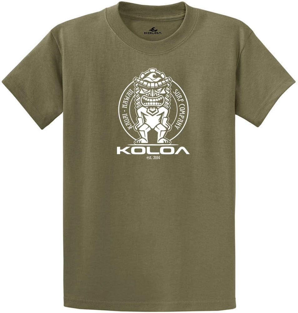 Koloa Surf Tiki Logo Cotton T-Shirts in Regular, Big and Tall Sizes