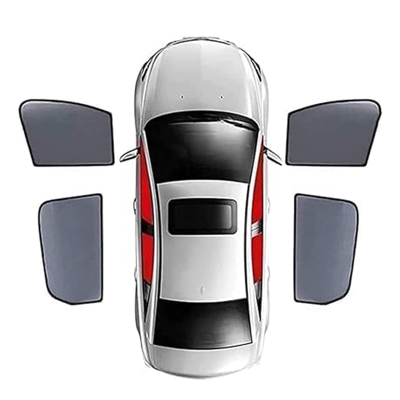 Tendine Parasole Auto per Audi A4 B8 Avant, Anteriore Lunotto Tendine Block Raggi UV Isolamento Protezzione Privacy Accessori,4pcs-Doors-Window