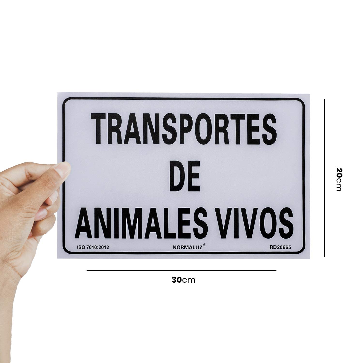 Normaluz Cartello Adesivo Per Trasporto Animali Vivi – Vinile 20x30 Cm