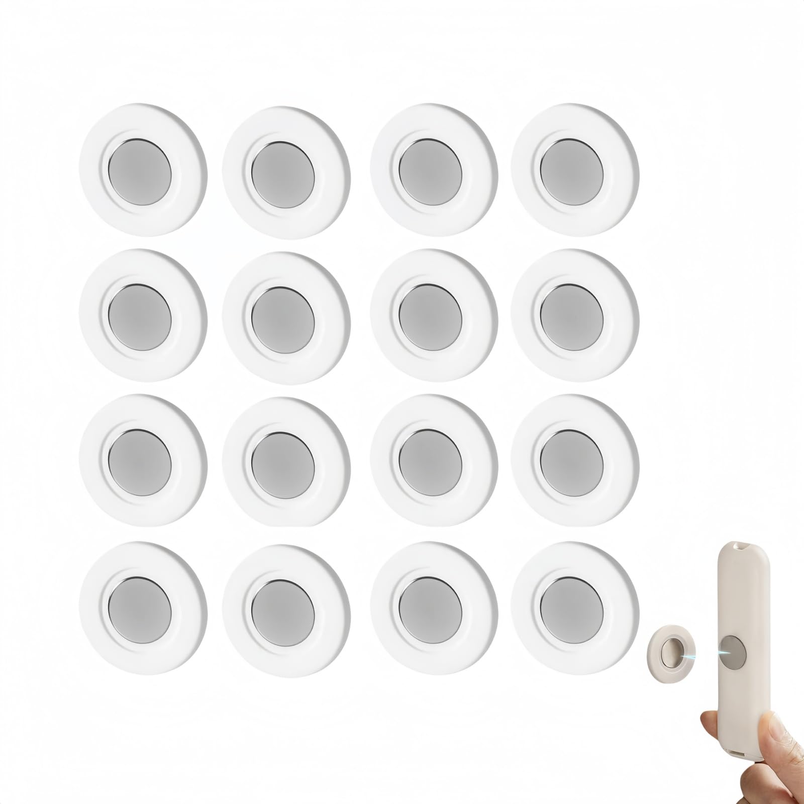 16PCS Magnetic Remote Control Holder Wall Mount,Self-Adhesive,No Drill
