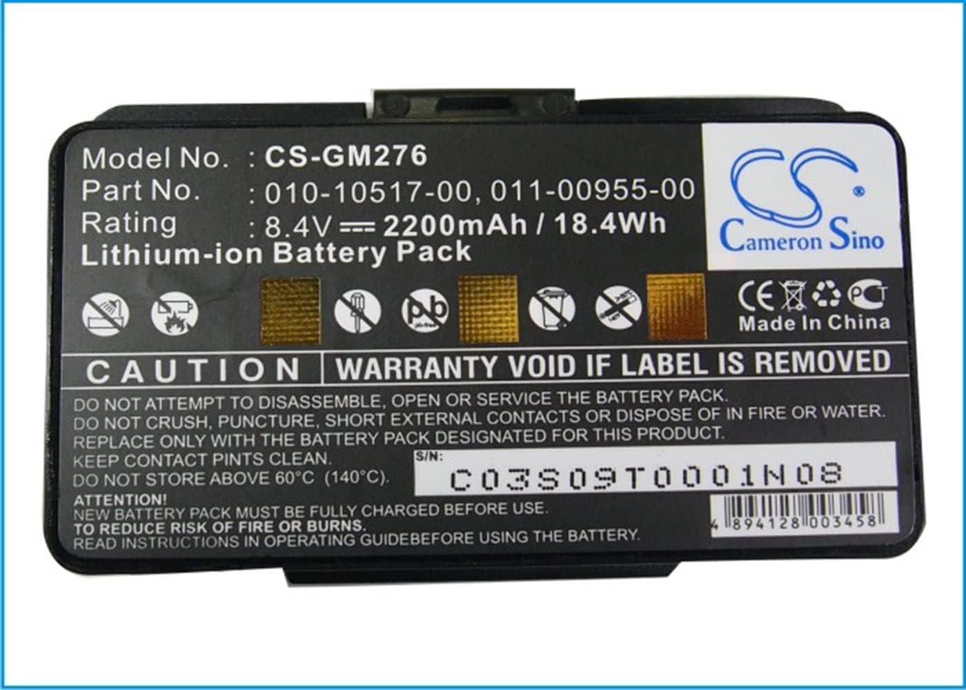 VINTRONS 2200mAh Replacement Battery for Garmin 010-00543-00, EGM478