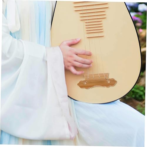 Miniatura 4 de ibasenice 3 piezas de puente Pipa puente de bambú Tailpiece Instrumentos Musicales para adultos Puentes de repuesto hechos a mano puente de laúd