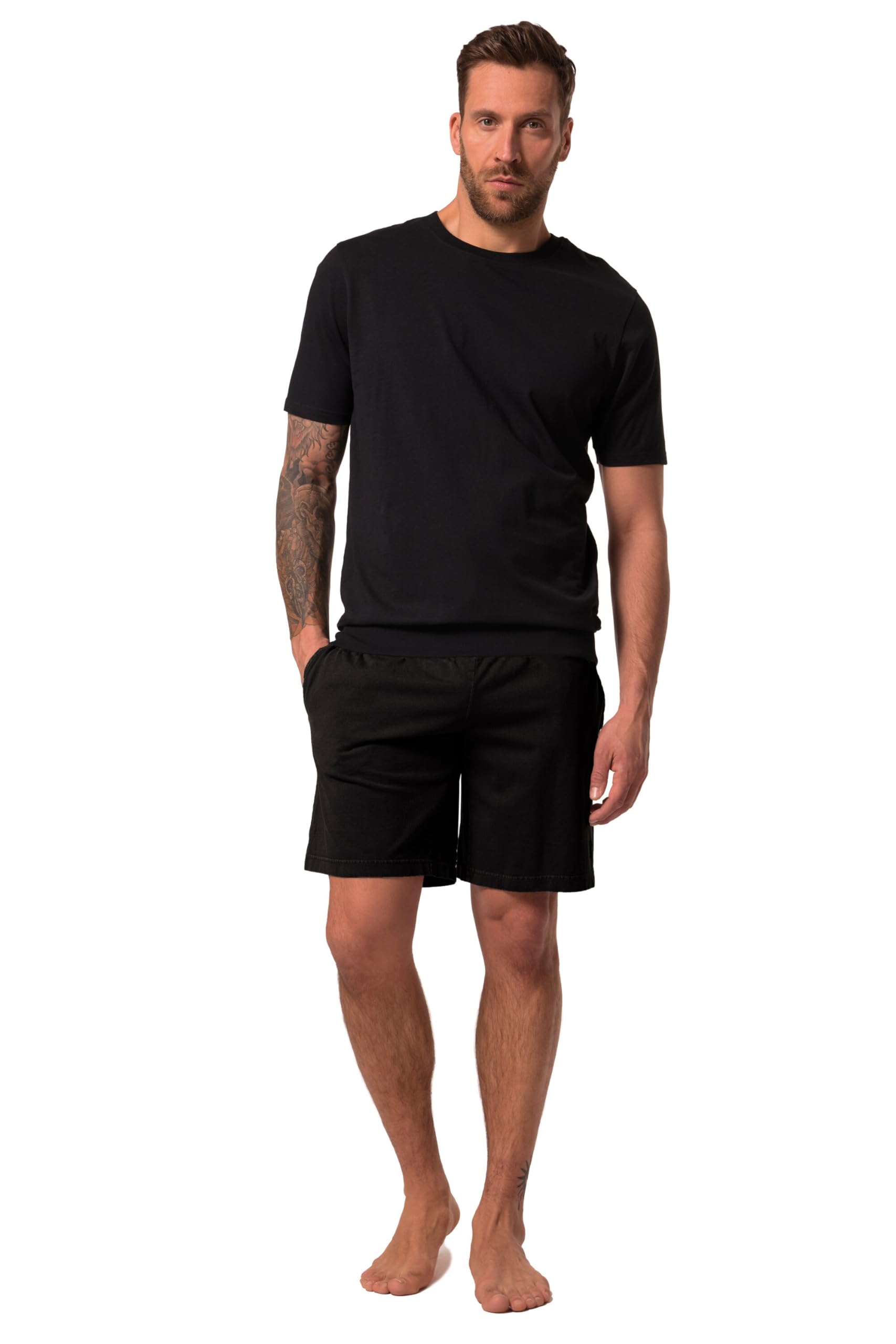 JP 1880 Herren große Größen Übergrößen Menswear L-8XL Schlafanzug, Bauchfit, kurzer Zweiteiler 829513