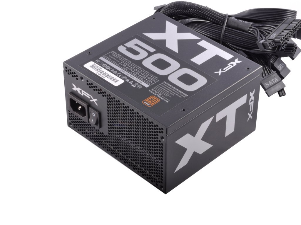 よん-10BOX XFX Fonte de alimentação 500W XT Series com fio completo 80+