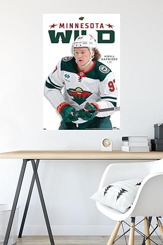 Miniatura 4 de Trends International NHL Minnesota Wild - Póster de pared Kirill Kaprizov Feature Series 23, 34 pulgadas de largo x 22.4 W, versión premium sin marco