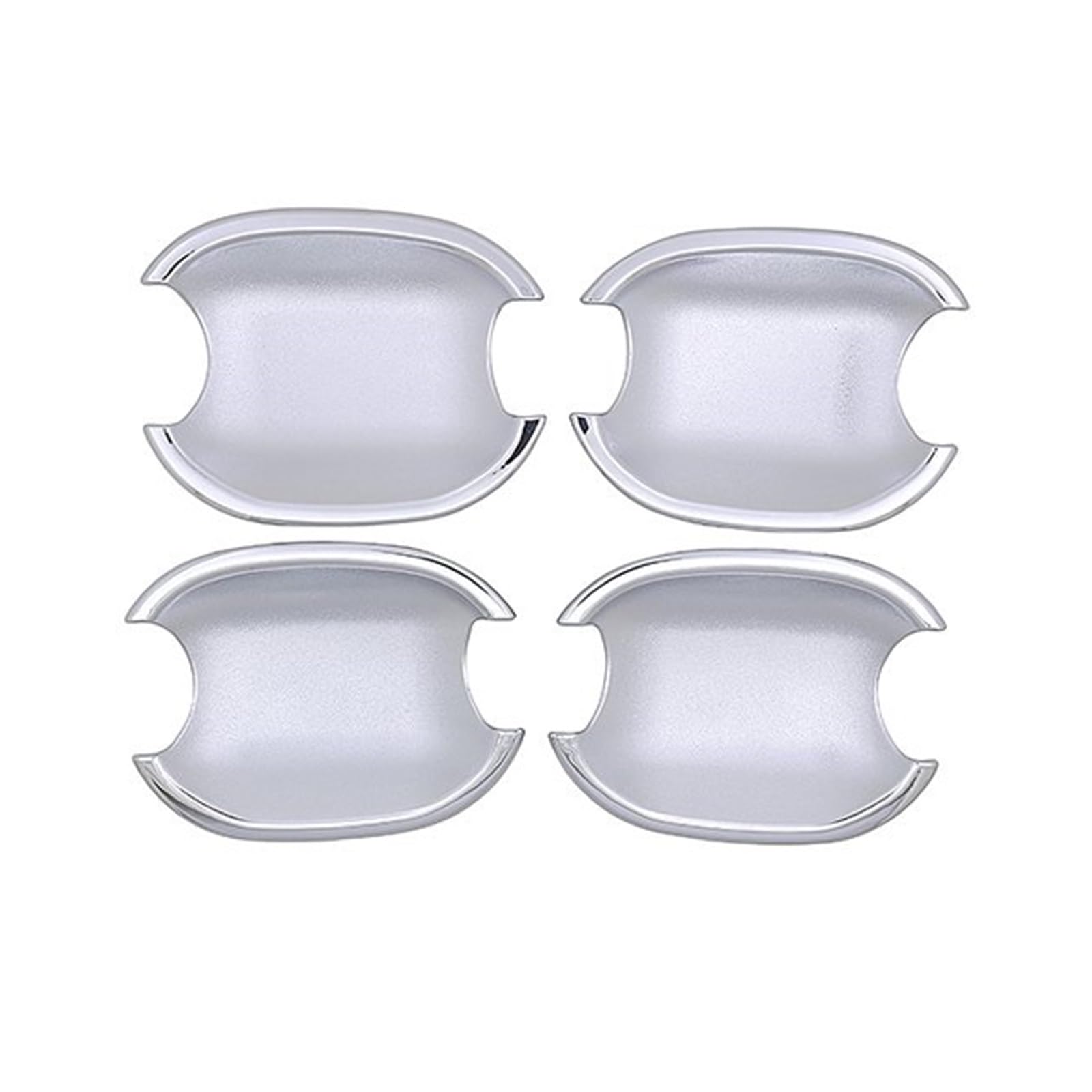 Rinkteea One Color Exterior Car Door Handle Chrome Car Door Handle Cover Stickers Trim Set For Peugeot 3008 2008-2016(Bowl 4 Door)