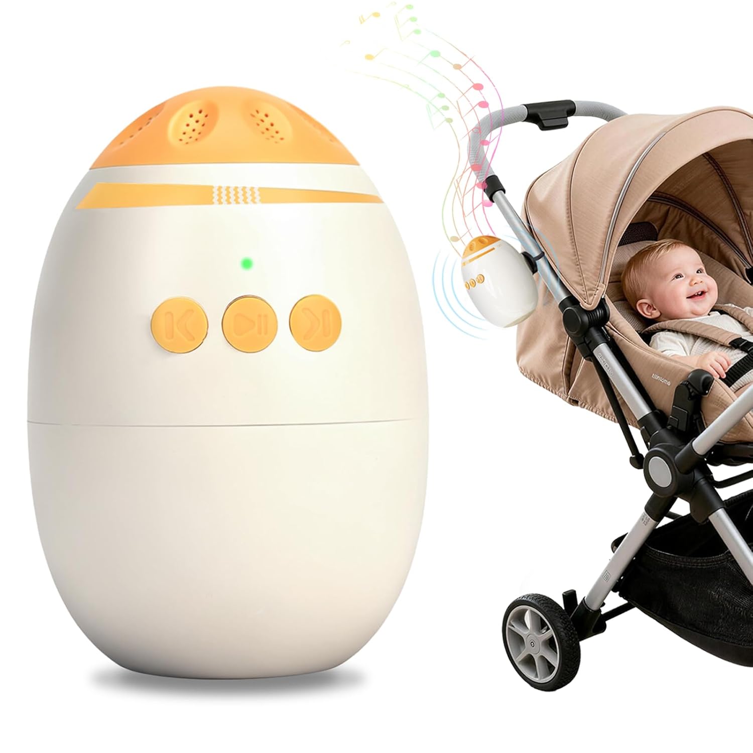 Baby Stroller Rocker Rechargeable,Hands Free Shaker with Adjustable Vibration Levels,11 Calming Melodies,Portable Crib Sleep Soother for Most Stroller,Car Seats & Baby Gear