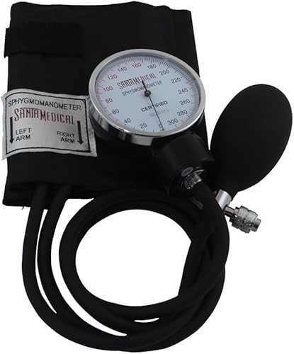 Miniatura 2 de Santamedical - Esfigmomanómetro aneroide de lujo para adulto con estetoscopio, puños y funda de transporte, 1