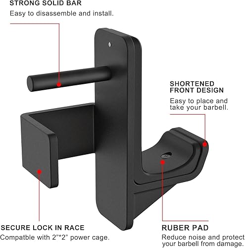 Vista 2 de Kipika Ganchos en J para rack de alimentación de 2 x 2 pies y 3 x 3 pies, ganchos inferiores de acero reforzado con almohadilla de goma, juego de 2