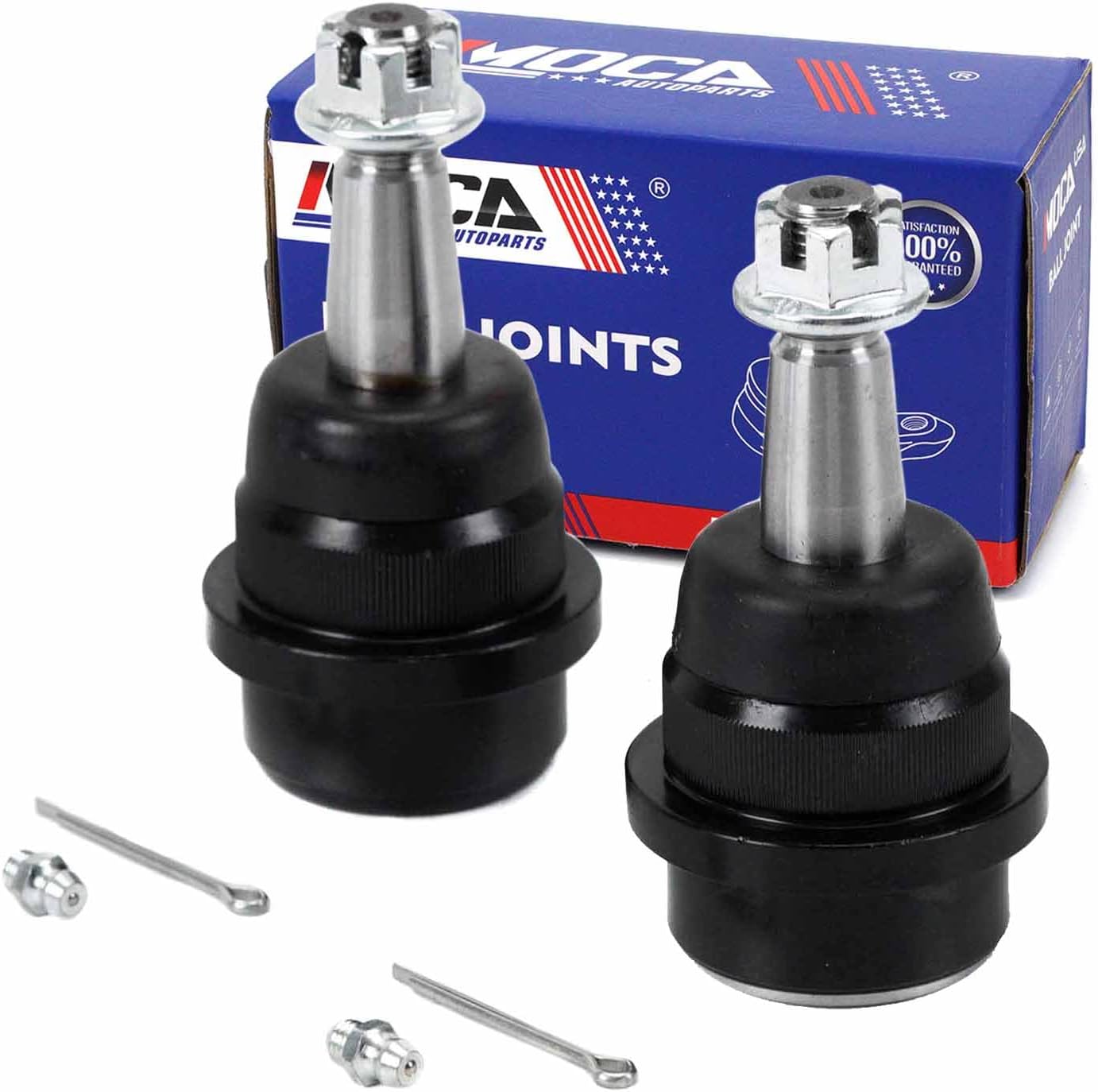 MOCA 2X Upper Lower Ball Joints fits For Dodge 1994-2001 Ram 1500, 1994-1999 Ram 2500, For Jeep 1984-2001 Cherokee, 1986-1992 Comanche, 1993-2004 Grand Cherokee, 1993-1993 Grand Wagoneer, 1997-2006 TJ