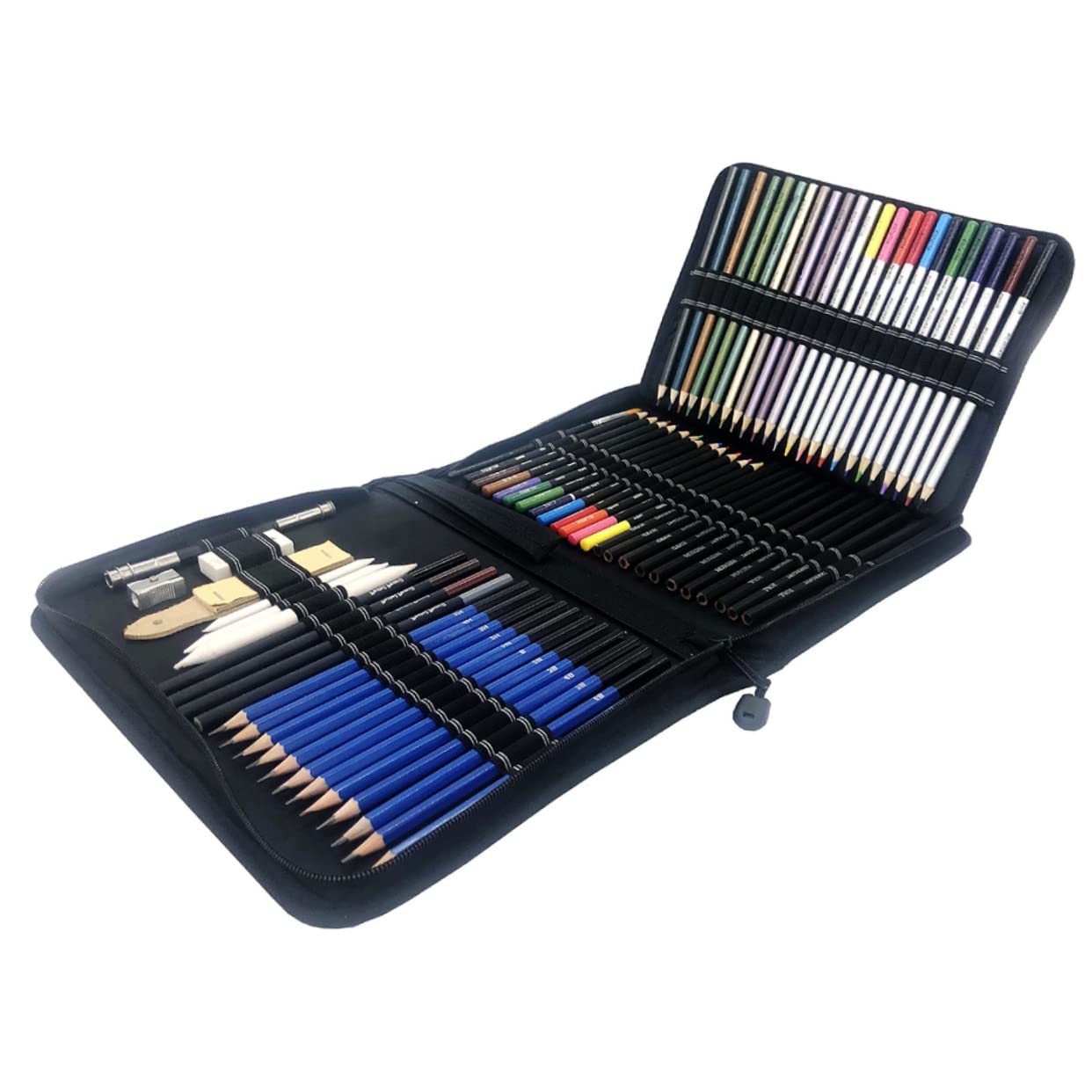 DIYEAH Crayons de Couleur en Bois 72 Pièces pour Dessin et Croquis