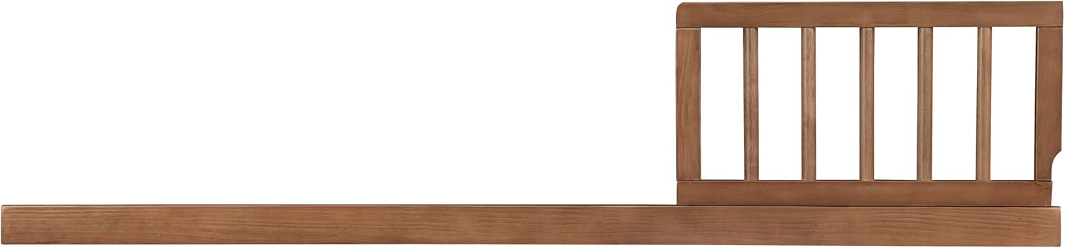 espidoo Pixie Toddler Guardrail and Stabilizer Bar: Modern Style Wood Converts Crib to Toddler Bed - 52.50 inch Walnut Safe Sleep Rail for Baby Aged 18-36 Months - Bedroom Safety & Security