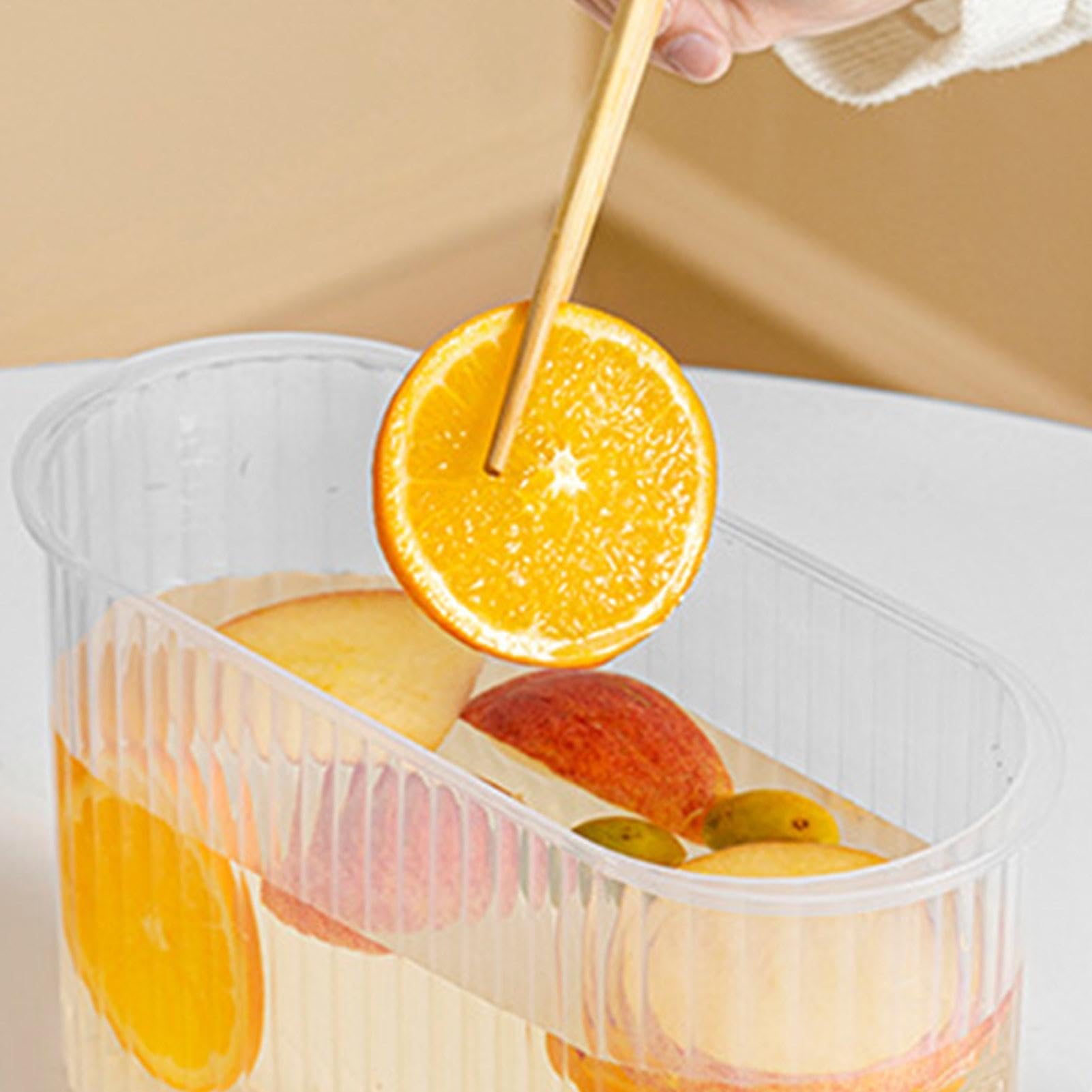 Merrwon Distributore di brocca da frigorifero da 3,5 l, dispenser per bevande con rubinetto, refrigeratore per bevande con beccuccio a prova di perdite per preparare tè e succhi di frutta