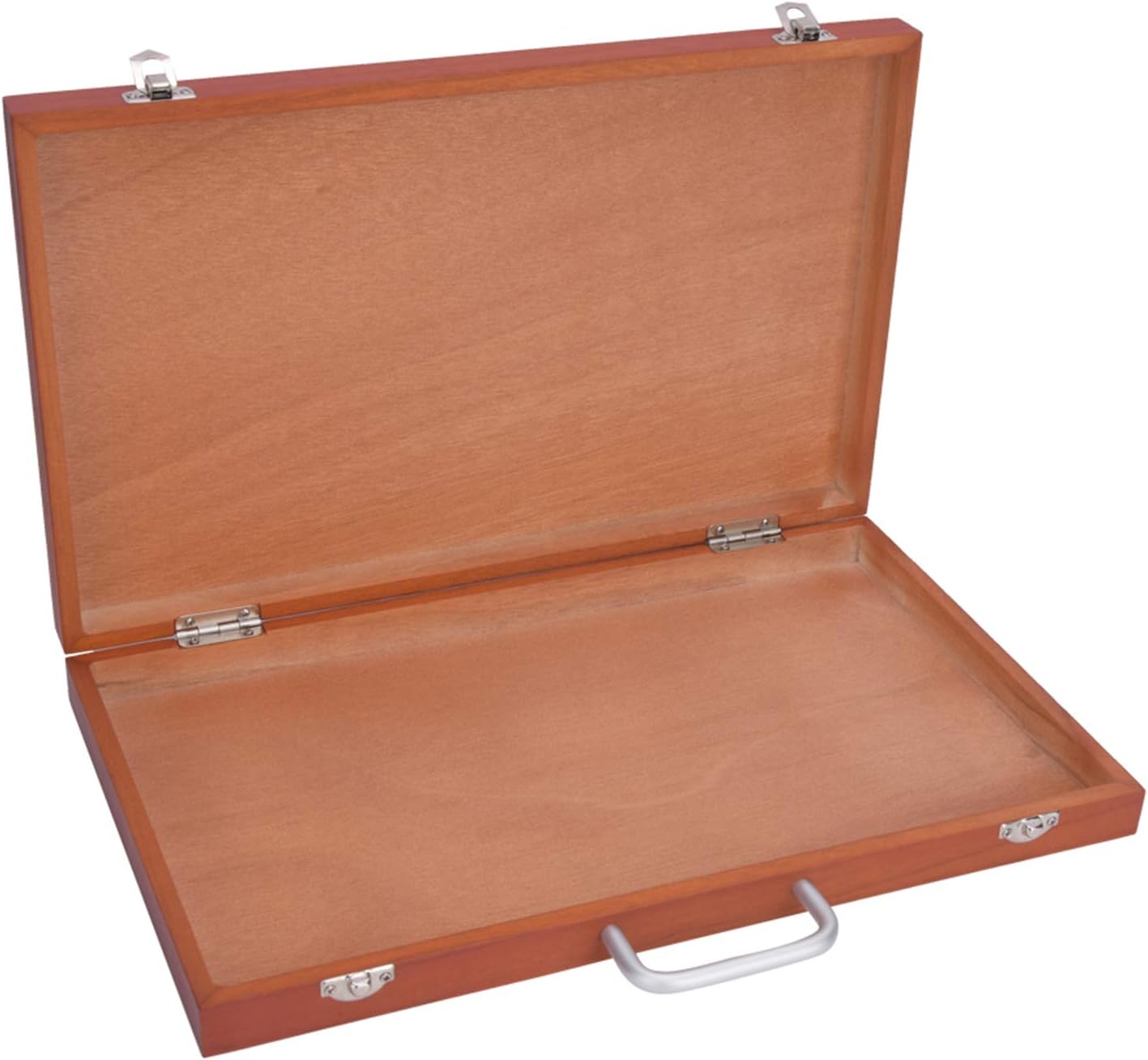 Semme Retro Paulownia Wood Portable Painting Box with Handle for Art Supplies Sketching and Oil Painting Palettes