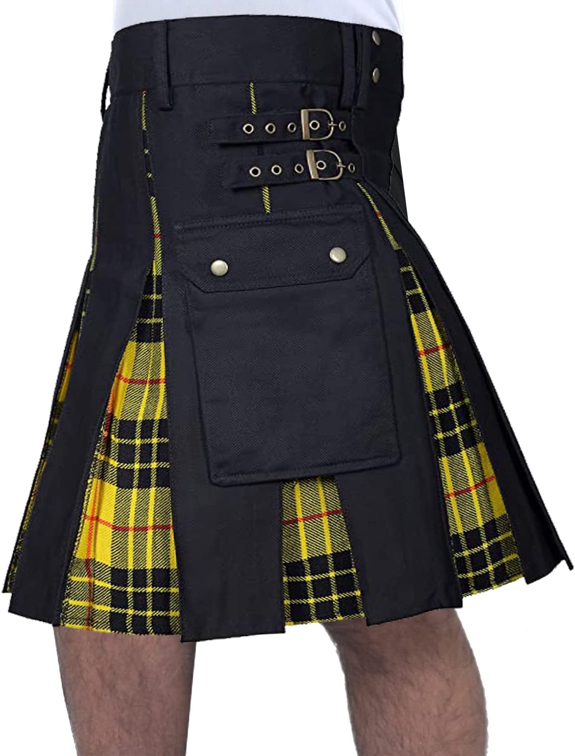 Tartan Under Pleats Hybrid Kilt, Kilt for Men, Box Pleated Kilt, Traditional Men's Kilt, Utility Kilt, 100% Cotton Kilt