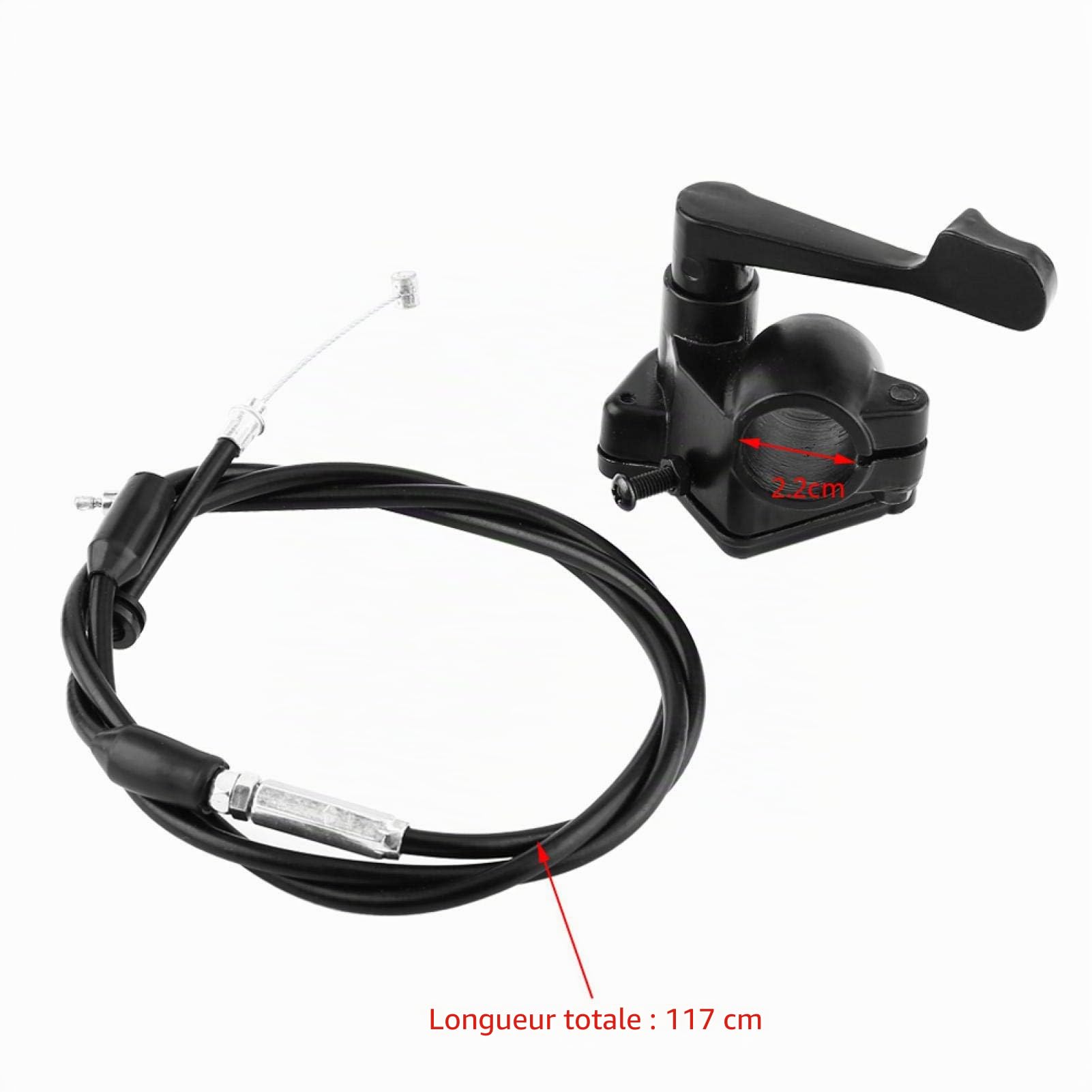 célérateur 7/8 pouces 22mm célérateur poignée d' célérateur poignée d' célérateur ensemble de levier d' célérateur pour moto ATV dirt bike cessoire de rempl ementgachette accelerateur quad gachette a