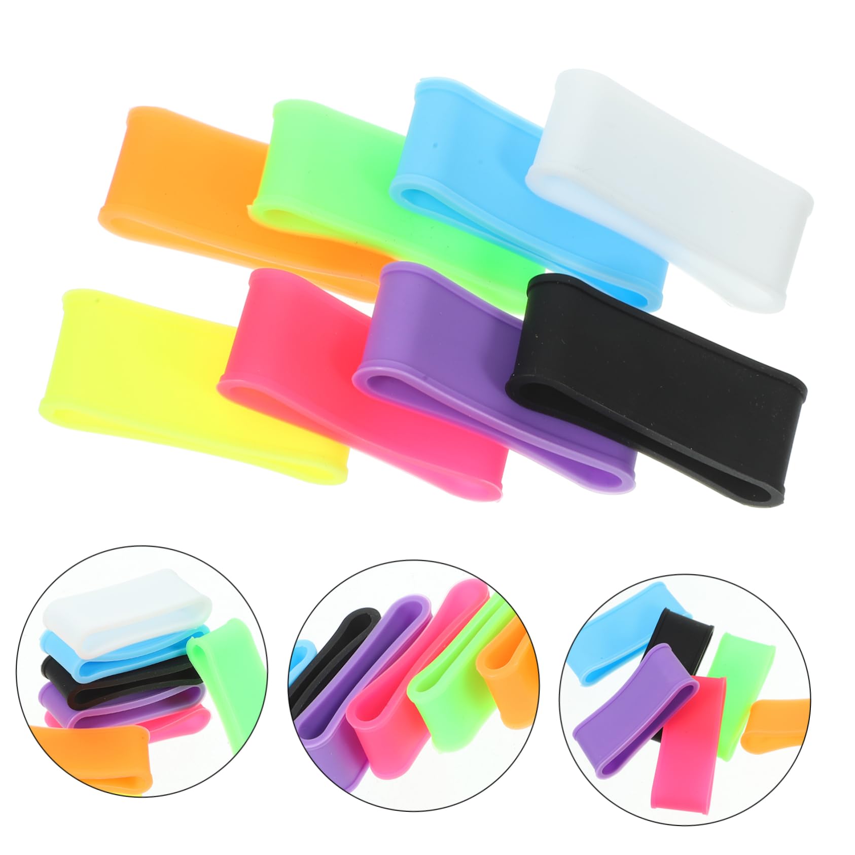 Toyvian Grip Antiscivolo Silicone per Racchette Tennis E Badminton Leggeri E Riutilizzabili Design Versatile per Sport E Attrezzature Fitness 16 * 2