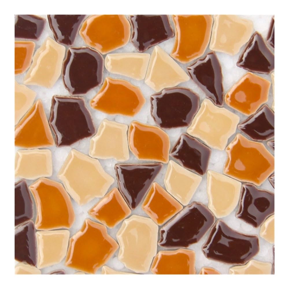 baldosas de mosaico de cristal, baldosas de mosaic Azulejos de mosaico de porcelana polígono de 510 g, 1-4 cm de longitud, 1~4 g/pc, azulejos de mosaico de 3,5 mm de espesor (color: 28, tamaño: 18 o