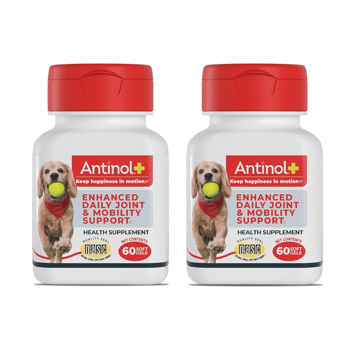 Antinol Plus, Mobility, Hip, and Joint Supplement for Dogs, Green-Lipped Mussels and Krill Oil - Dog Joint Supplement, Better and Faster Than Glucosamine and Chondroitin, 120 Soft Gels