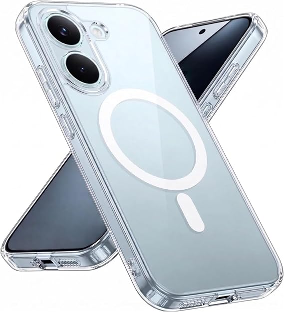 Xiaomi Poco X8 Pro Kılıf Kablosuz Şarj Özellikli Sararmaz Kristal Sert Kapak Şeffaf [Poco X8 Pro ile Uyumlu]