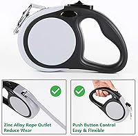 Vista 11 de Correa retráctil doble para perros grandes (hasta 110 libras cada uno), correa extensible de doble cabeza de 16 pies para mascotas con bolsas