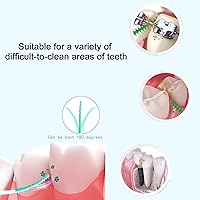 Vista 3 de 300 Piezas Cepillos Interdentales de Doble Uso de Silicona Suave, Púas Dentales Desechables, Púas de Hilo Dental Premium para Limpieza Efectiva