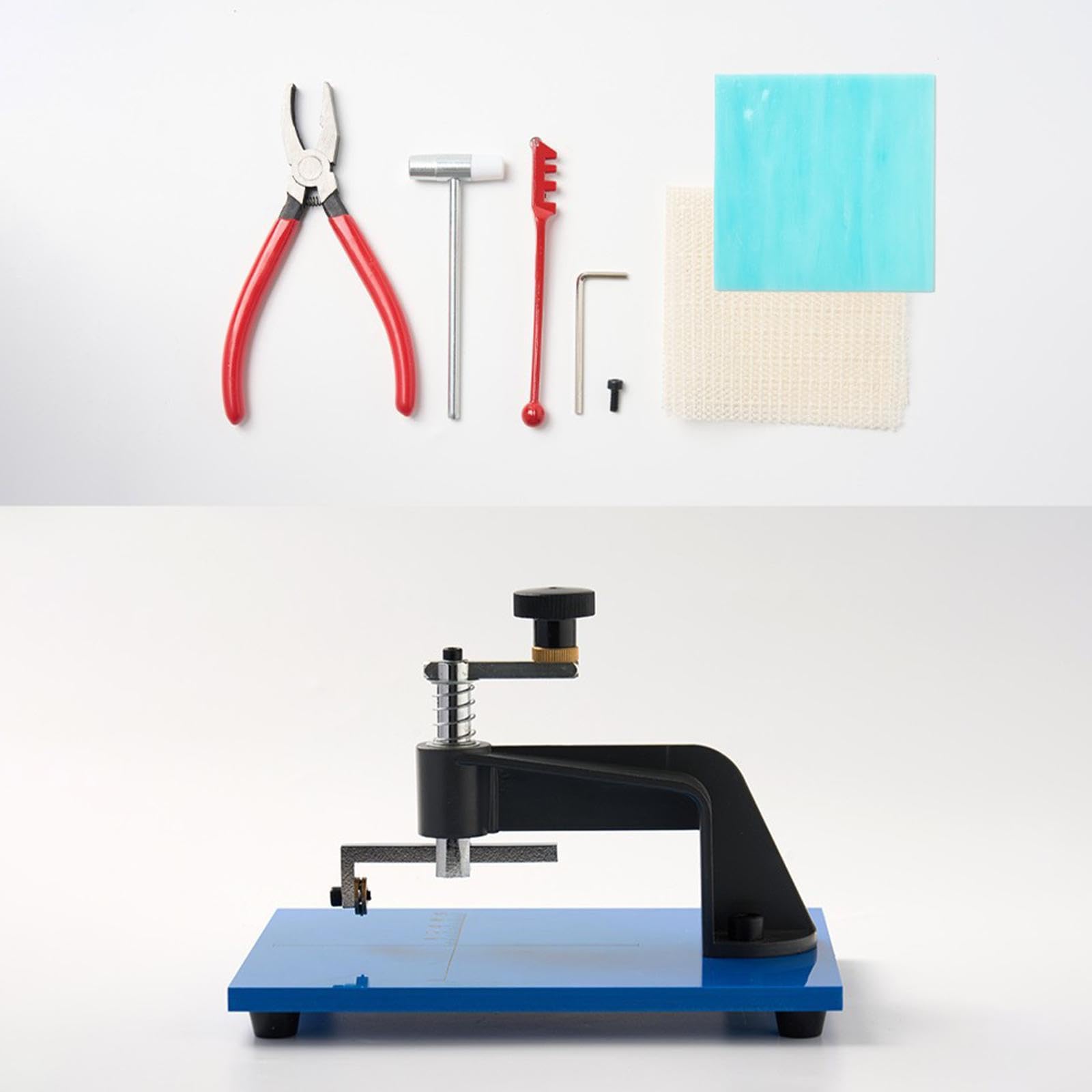 Tagliavetro Circolare con Distribuzione Precisa Della Pressione, Design Ergonomico, Piastra, Pinze E Tappetino Antiscivolo per Hob