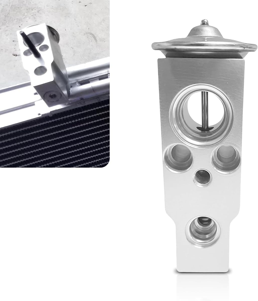 1 PC Automobile Expansion Valve, High Temperature Resistant and Durable Metal Steam Engine Air Conditioning Valve, A/C System Repair Accessories, Universal for Most Cars Trucks (Silver)