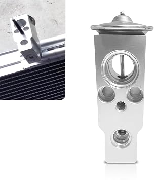 1 PC Automobile Expansion Valve, High Temperature Resistant and Durable Metal Steam Engine Air Conditioning Valve, A/C System Repair Accessories, Universal for Most Cars Trucks Silver