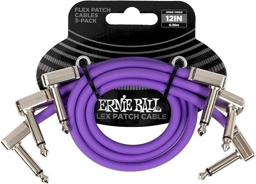 Ernieball 6453 (Flex Patch Cable Purple 30cm 3-Pack)