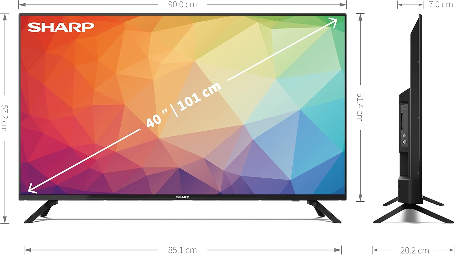 Sharp Aquos 40FG6EA, 40 LED Smart TV FHD Android 11, DVB-T2/S2, 1920 x 1080 Pixels, Wi-Fi, Nero, 2xHDMI, 2xUSB, Chromecast integrato, Dolby Audio Sharp Aquos 40FG6EA, 40 LED Smart TV FHD Android 11, DVB-T2/S2, 1920 x 1080 Pixels, Wi-Fi, Nero, 2xHDMI, 2xUSB, Chromecast integrato, Dolby Audio