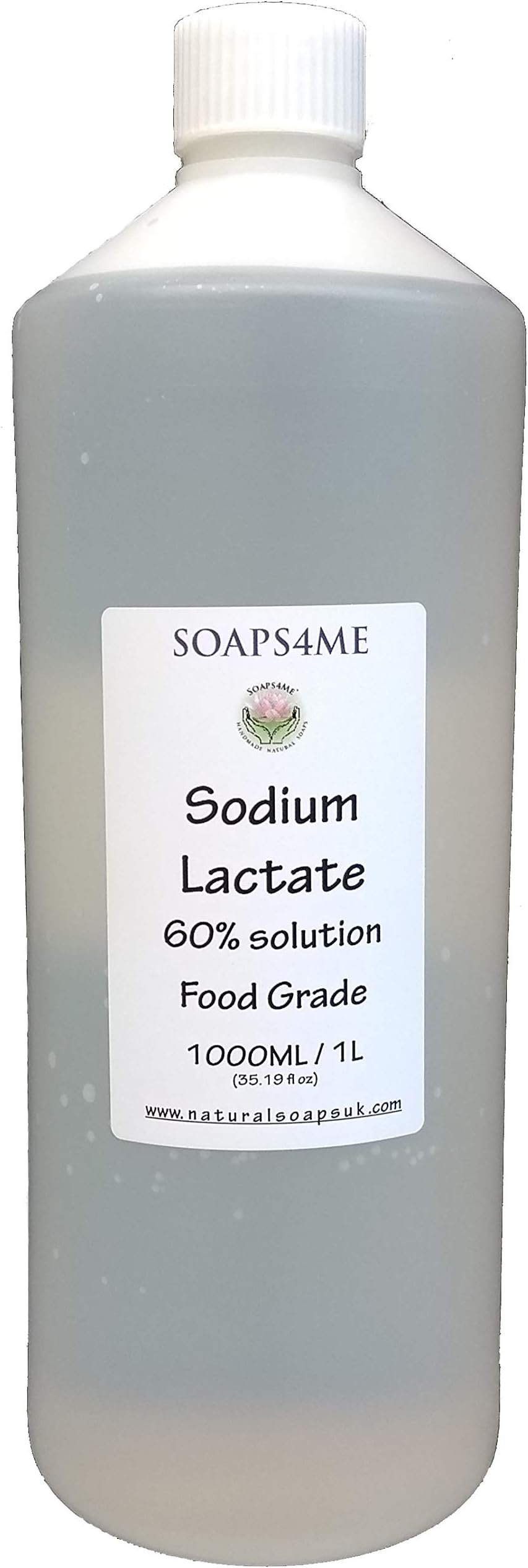 SOAPS4ME Sodium Lactate 60% solution | Food grade | Liquid | 100ML, 500ML, 1000ML (1000ml)