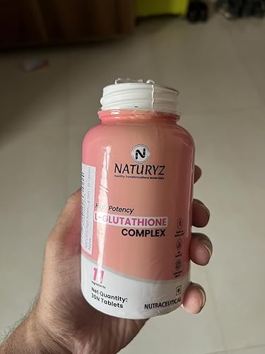 glutathione complex side effects NATURYZ High Potency L-Glutathione 1000mg per serving Glow Supplement for  Women & Men | Highest 11 Nutrients | Skin Peptide Complex for  Depigmentation | Antioxidant Blend