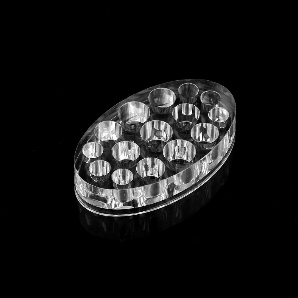 Ink Cup Holder Tattoo, 15-hole Tattoo Paint Accessory Holder, Oval Acrylic Tattoo Permanent Paint Cup Holder, Ink Holder - Image 3