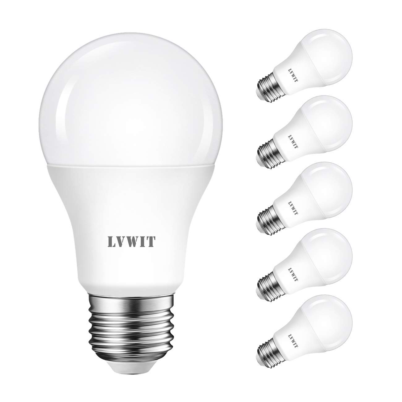 LVWIT 8.5W E27 LED Glühbirne 4000K Neutralweiß A60 LED Lampe, Ersatz für 60W Glühlampe, ultrahell 806 lm, matt (6er Pack)