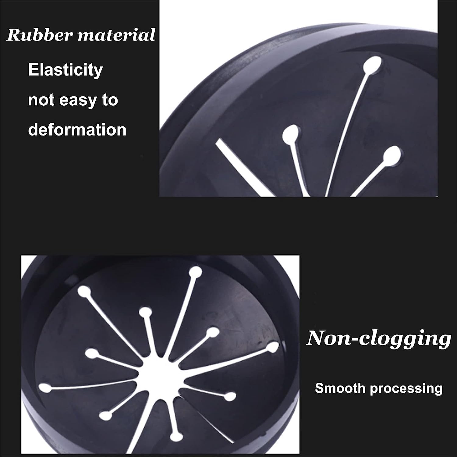 3 Pcs Black Garbage Disposal Splash Guards Collar Sink Baffle, 3-1/8 Inch Kitchen Sink Drain Splash Guard, Multi-Function Kitchen Drain Plugs for GE, Whirlaway, Sinkmaster and Waste King