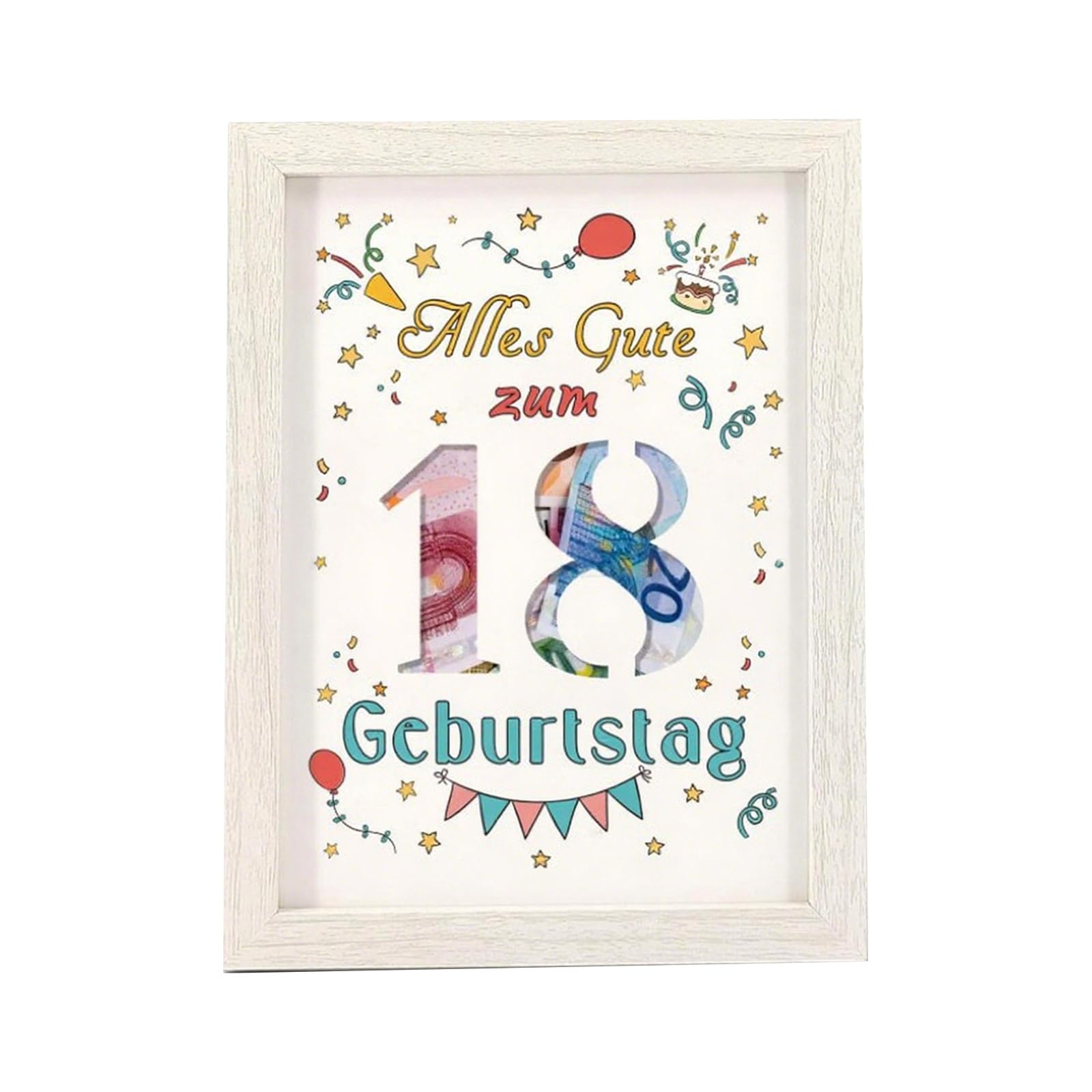 Tsophreniq Money 18th Birthday Girls Boys Wall Mount Tabletop Decoration Picture Frame Cash Holder Photo Display Stand Photo Frame