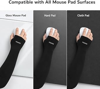 Gaming Arm Sleeve with Thumb Hole, Cooling Compression Sleeve for FPS Gaming, Anti-Sweat Arm Cover for Glass Mouse Pad, UV Protection Sports Sleeve for Men Women