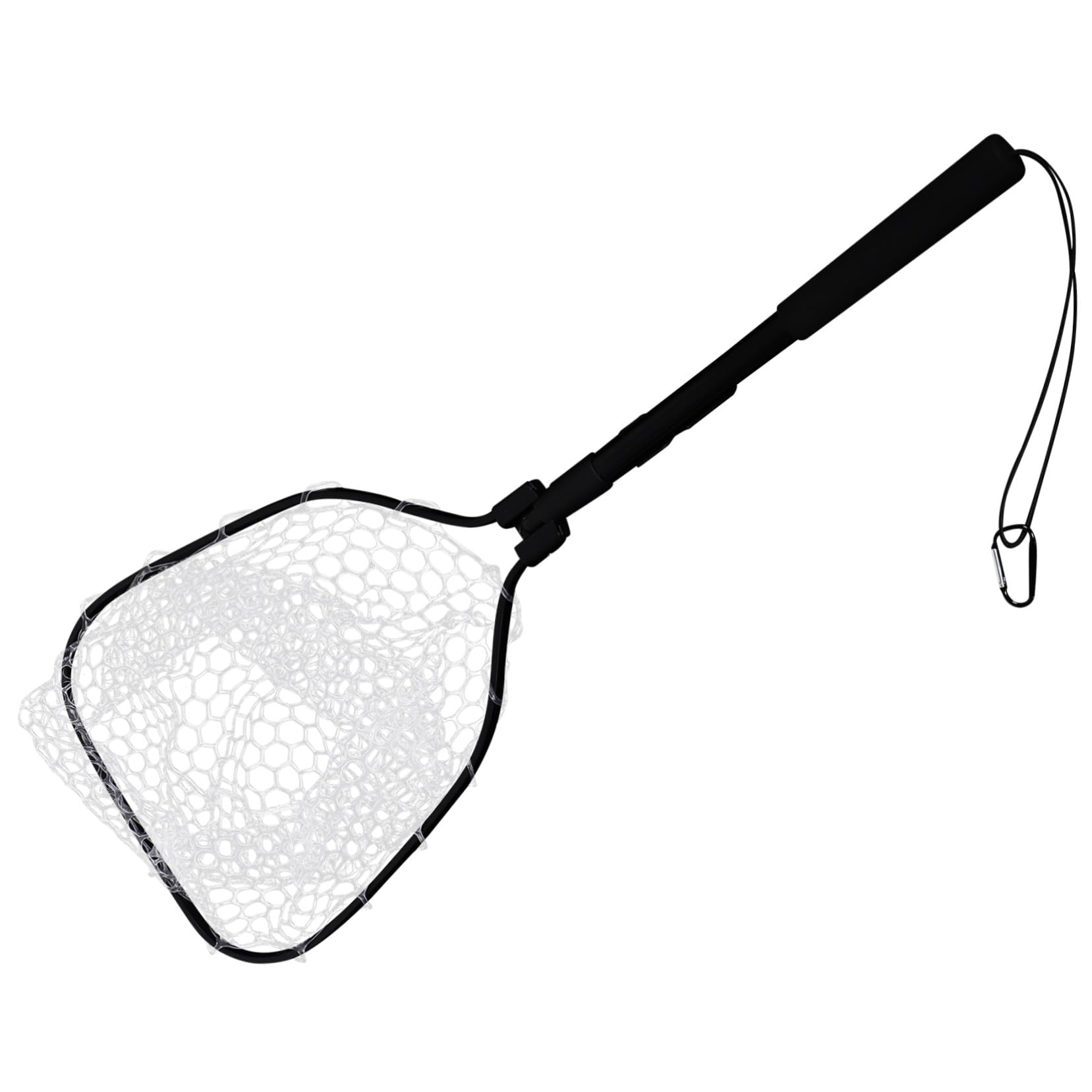 Sosoport Red de Pesca Plegable para Acuario y Pesca con Mosca Marco de Aleación de Aluminio Malla de Silicona Compacta y Portátil y Captura sin Daño
