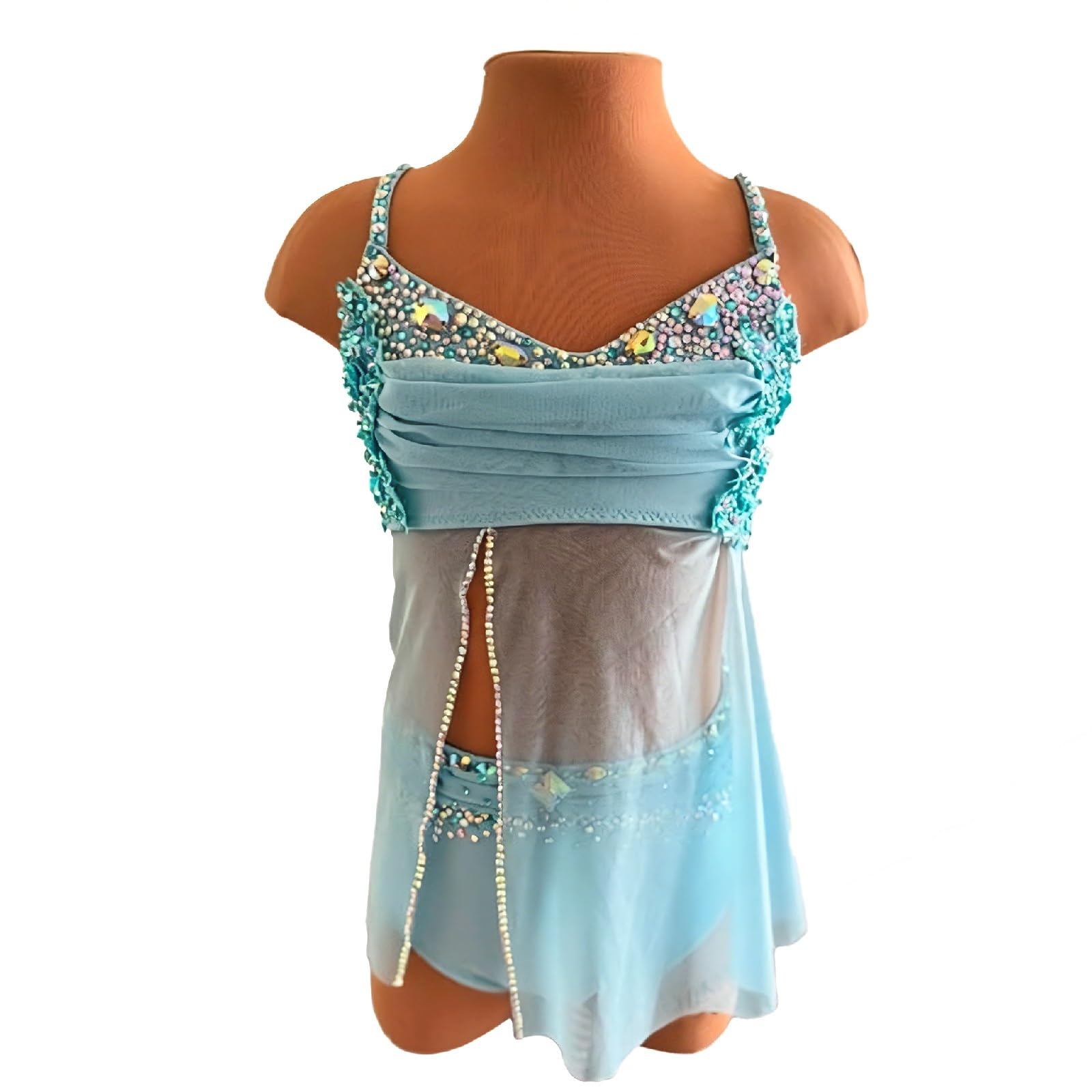 Vestido De Baile Lírico For Niñas, Trajes De Baile En Barra For Puesta En Escena, Conjunto Contemporáneo De Dos Piezas