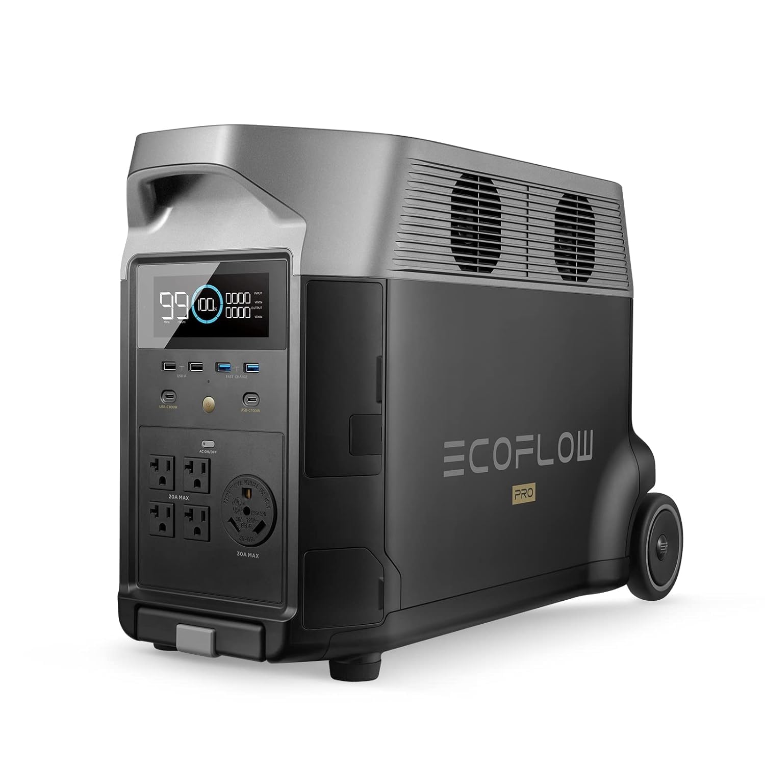 ECOFLOW ポータブル電源3600wh EF ECOFLOW Portable Power Station 3600Wh DELTA Pro, 2.7H to Full