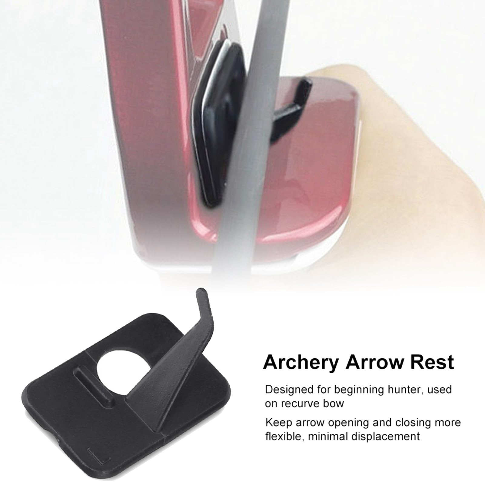 Mxtech Repose-flèche de tir à l'arc en Plastique qualifié Repose-Arc Classique à Main Gauche 4 Ensembles d'accessoires de Chasse Installation Simple pour l'arc Classique de Chasse