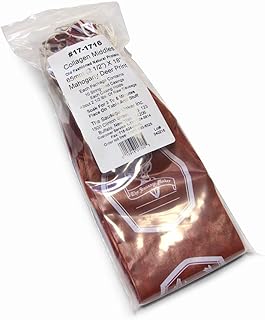 The Sausage Maker - Mahogany Deer Print Collagen Sausage Casings, 65mm, Pre-Tied (20pcs)