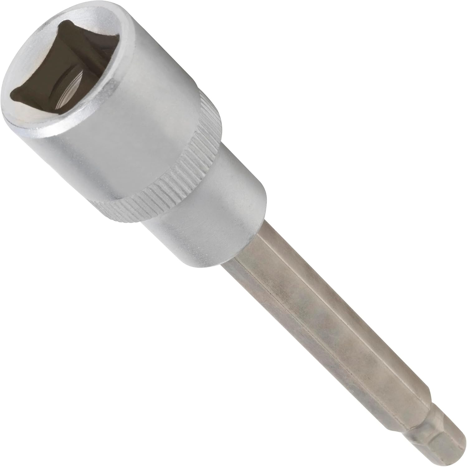 AERZETIX - C71024 - Long hexagonal screwdriver socket 1/2'' monoblock 6x100 mm on 6 sides - DIN 3120 - manual ratchet wrench tip - in CR-V 6150 AISI S2 HRC 58-62 steel - nickel-plated finish