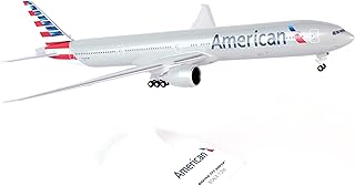 Daron Skymarks SKR715 American 777-300 New Livery Airplane Model Building Kit with Gear, 1/200-Scale, White